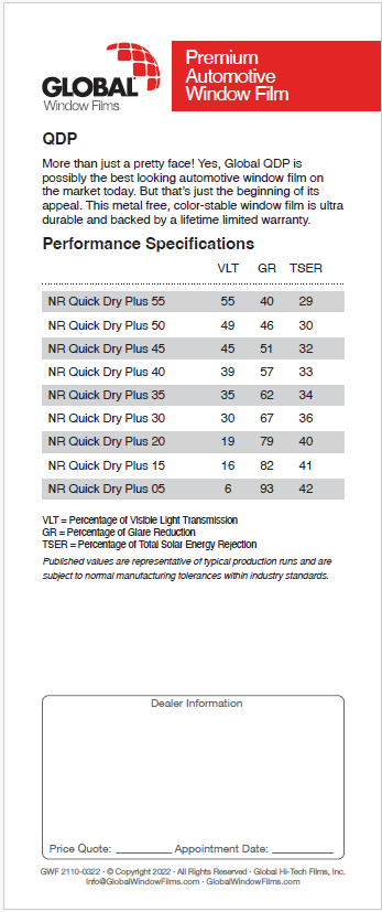 NR QDP Brochures